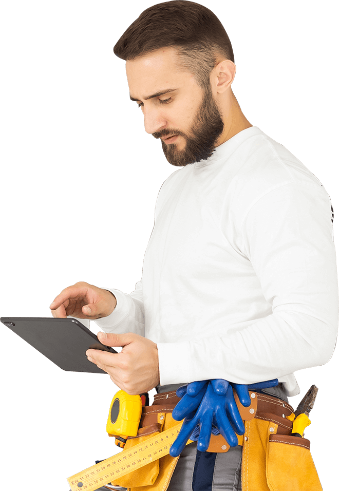 Professional technician offering AC repairing services